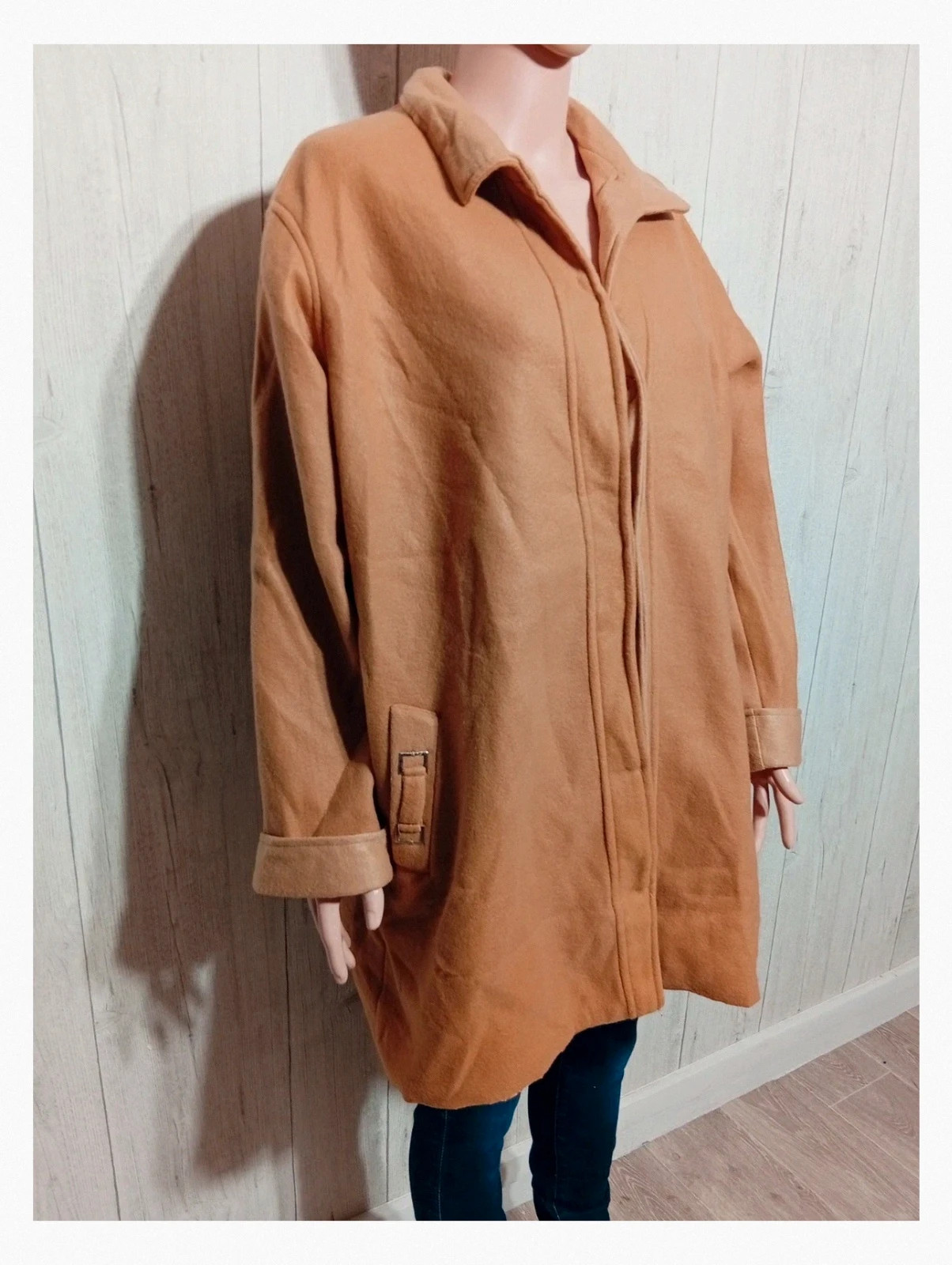 Manteau femme d'hiver long - couleur moutarde - Anne de lancay - taille L/40 – Anne de Lancay – taille L / 40 / 12 4
