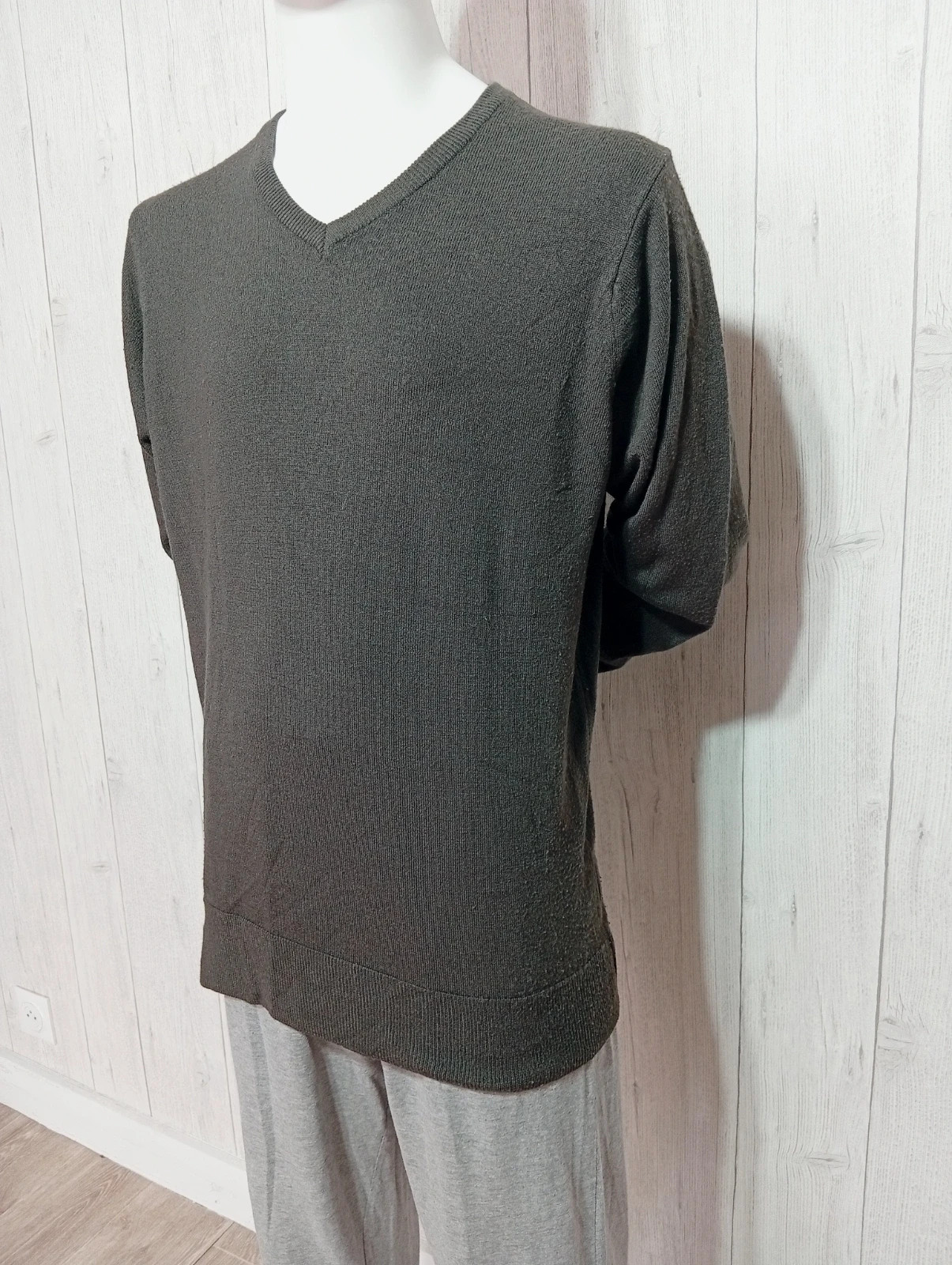 Sweat a col V homme - taille L/40 - Decathlon - couleur marron – Decathlon – taille L 5