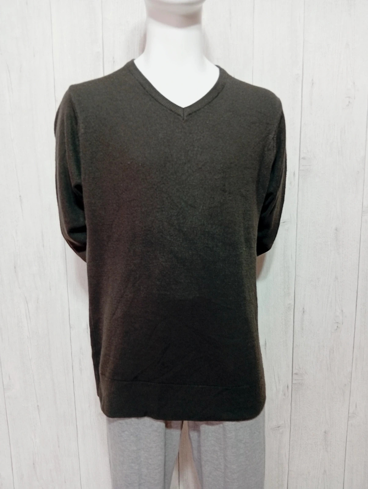 Sweat a col V homme - taille L/40 - Decathlon - couleur marron