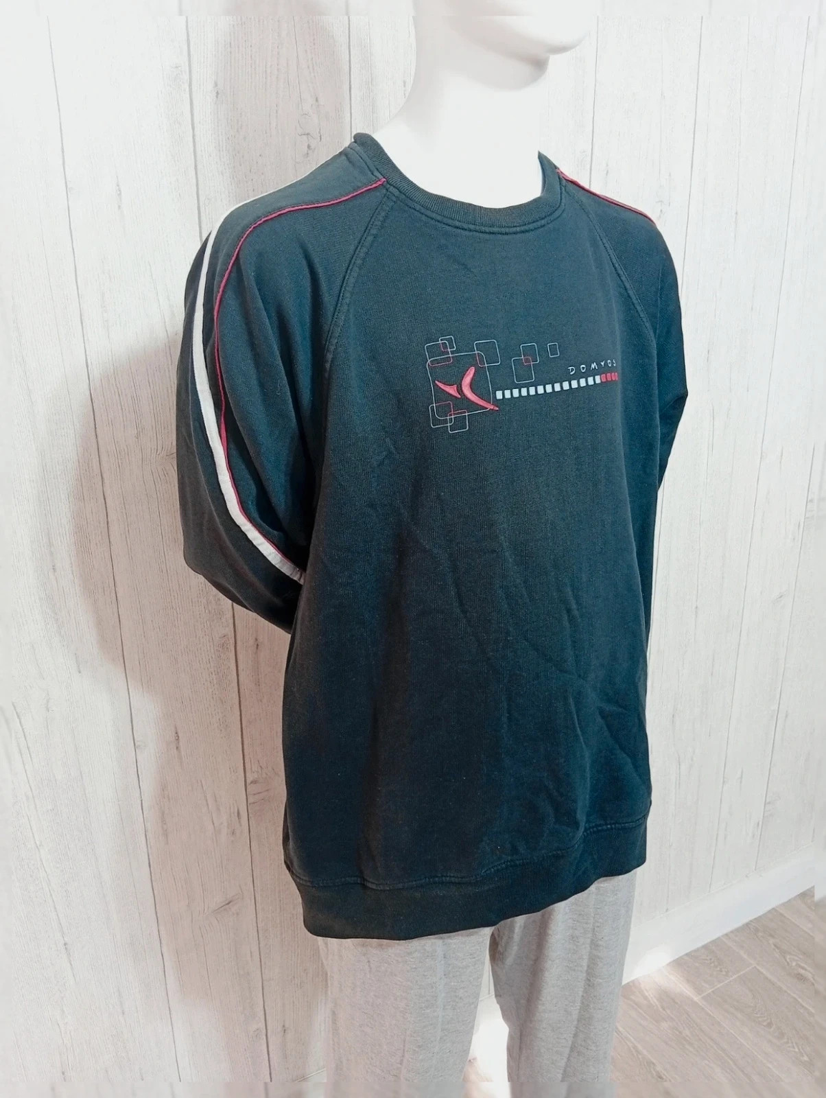 Pull Domyos homme manches longues - taille L/40 - couleur noir rouge – Domyos – taille L 4