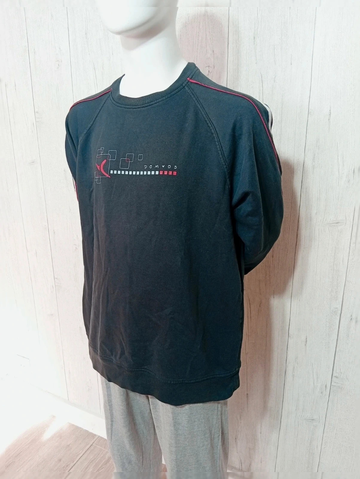 Pull Domyos homme manches longues - taille L/40 - couleur noir rouge – Domyos – taille L 5