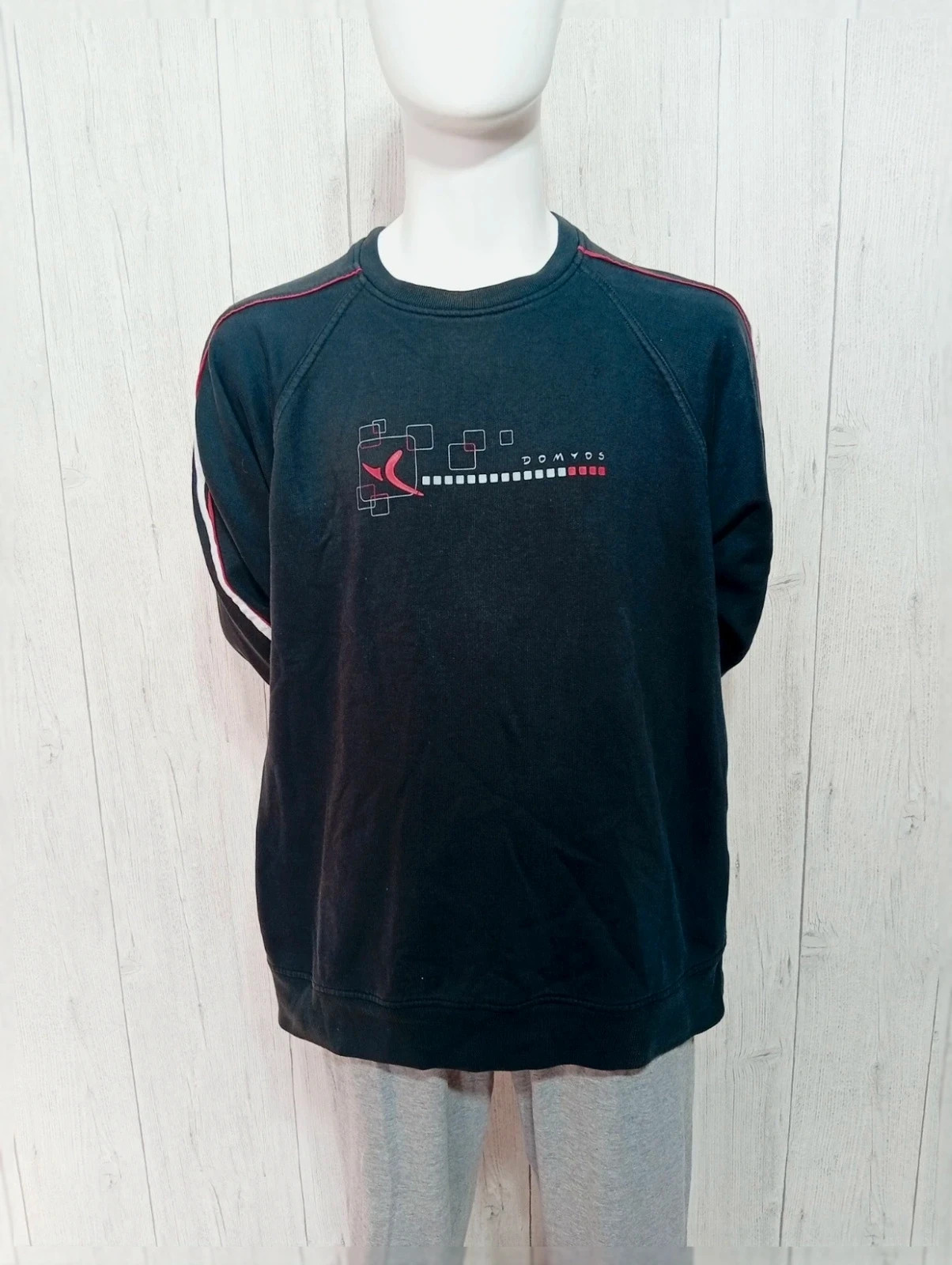 Pull Domyos homme manches longues - taille L/40 - couleur noir rouge – Domyos – taille L