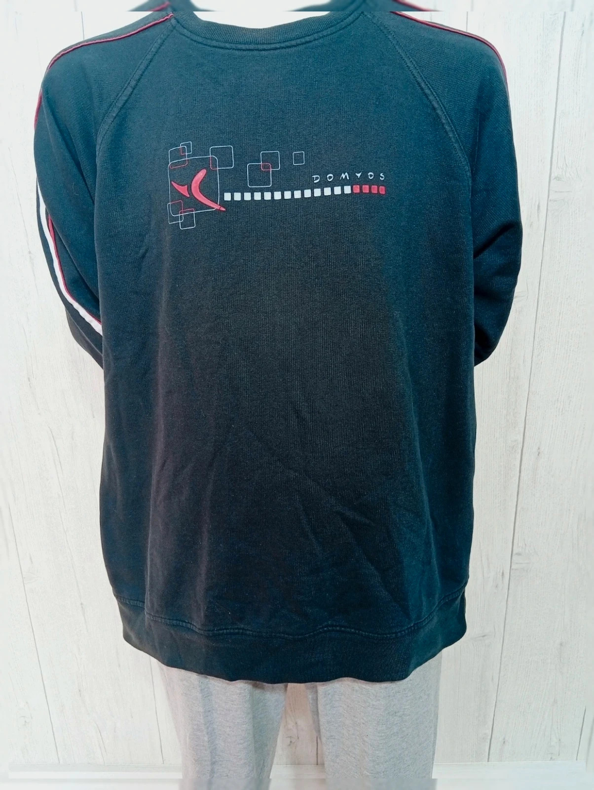 Pull Domyos homme manches longues - taille L/40 - couleur noir rouge – Domyos – taille L 3