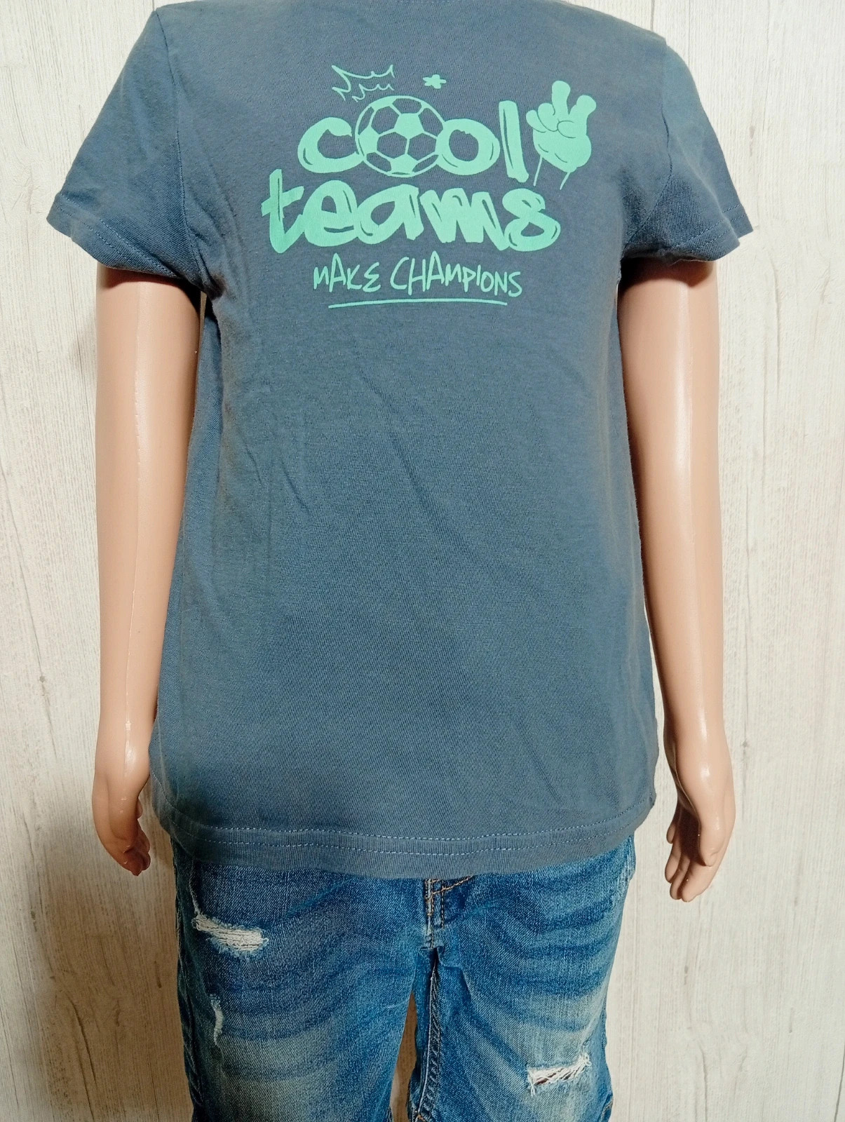 T-shirt imprimé manches courtes garcon - taille 5 ans (108/113 cm) - Kiabi - couleur bleu et menthe – Kiabi – taille 5 ans / 110 cm 3
