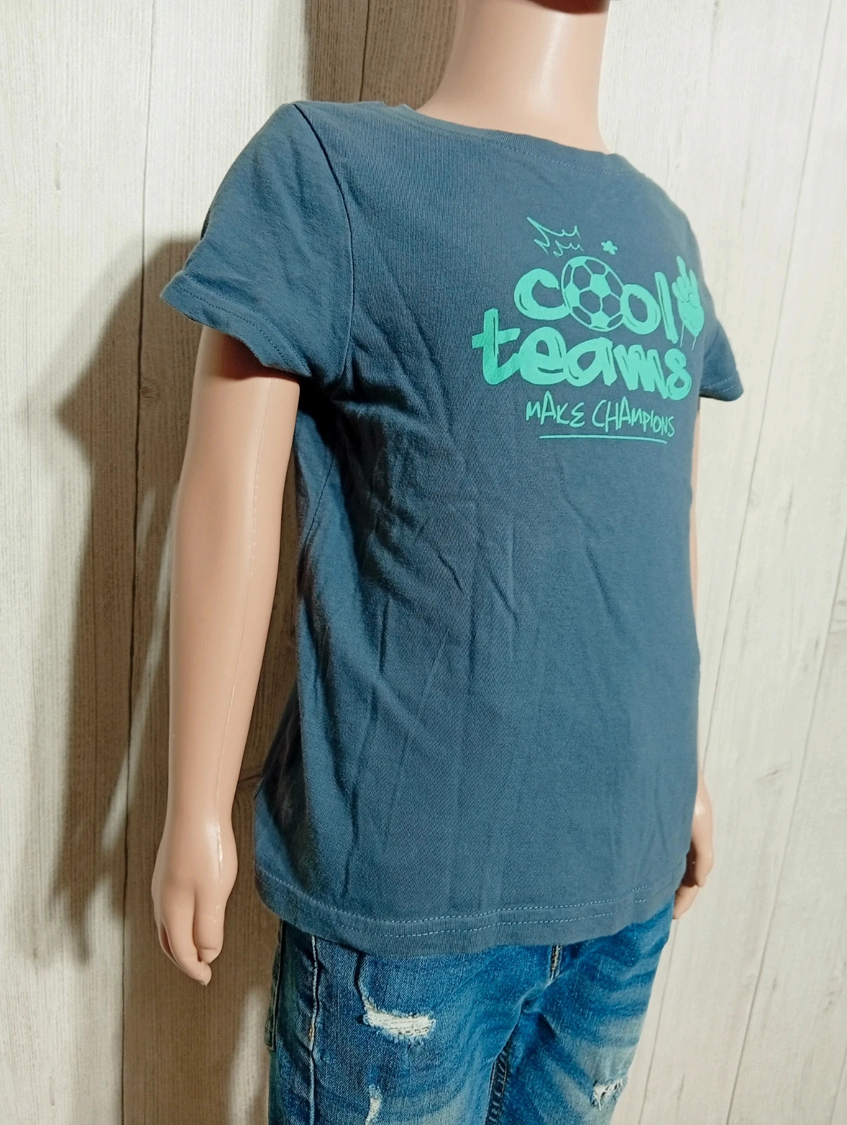 T-shirt imprimé manches courtes garcon - taille 5 ans (108/113 cm) - Kiabi - couleur bleu et menthe – Kiabi – taille 5 ans / 110 cm 4
