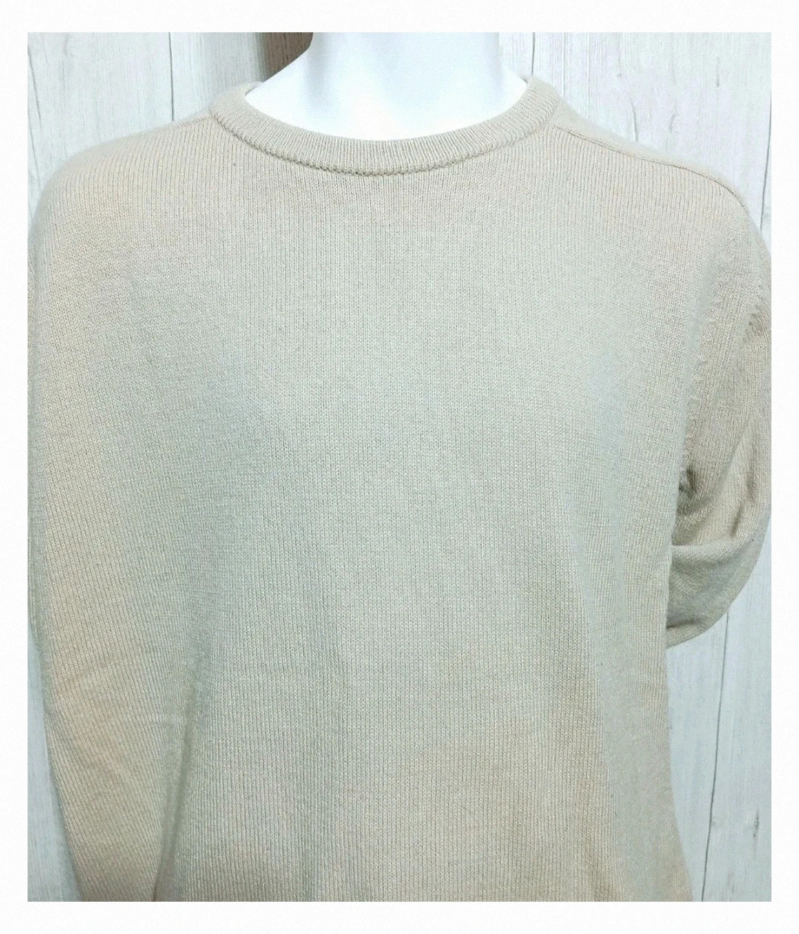 Pull homme manches longues ras de cou - Taille XL/42 - beige - quechua – Quechua – taille XL 2
