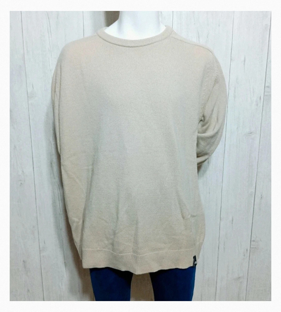 Pull homme manches longues ras de cou - Taille XL/42 - beige - quechua