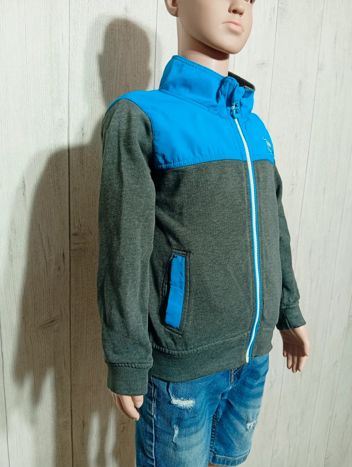 Gilet zippes garcon - taille 5 ans - airness - couleur bleu et gris – Airness – taille 5 ans / 110 cm 4