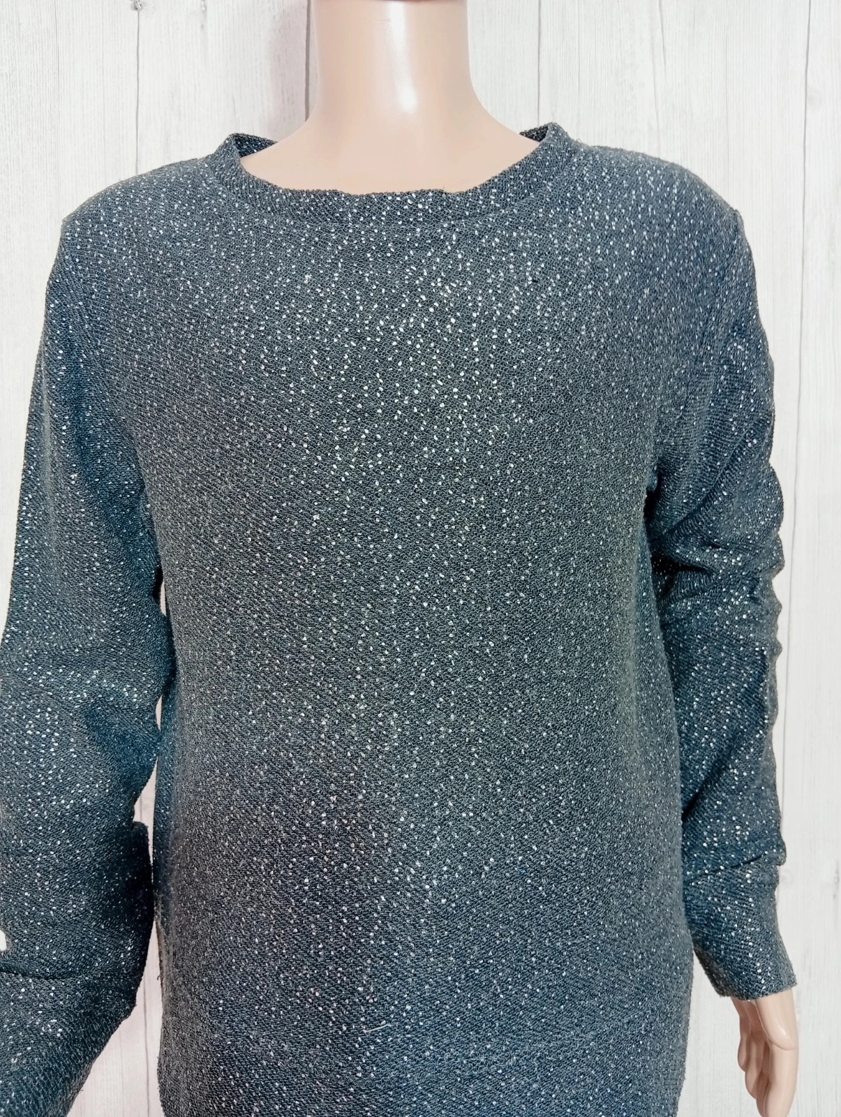Pull manches longues fille - taille 12 ans ( 146/152 cm) - Kiabi - couleur gris argente – Kiabi – taille 12 ans / 152 cm 2