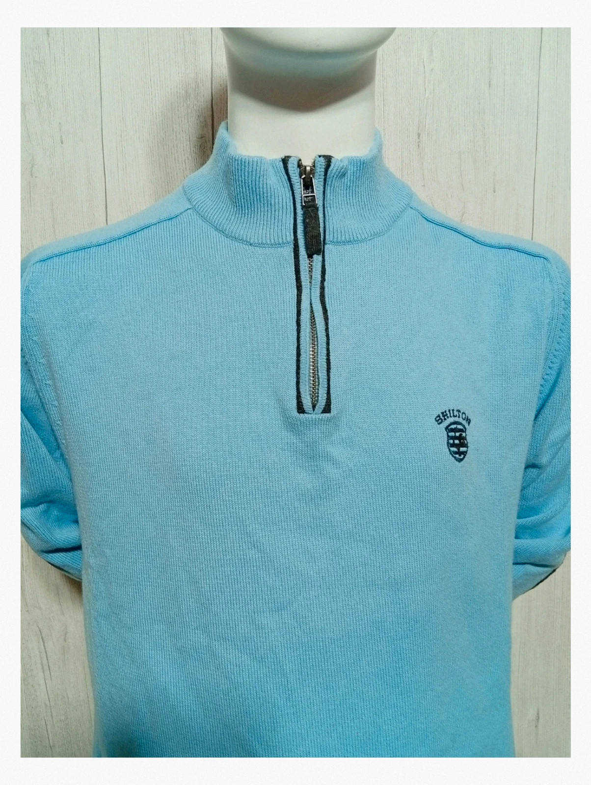 Pull shilton homme manches longues - couleur bleu clair - taille XL/42 – Shilton – taille XL 2