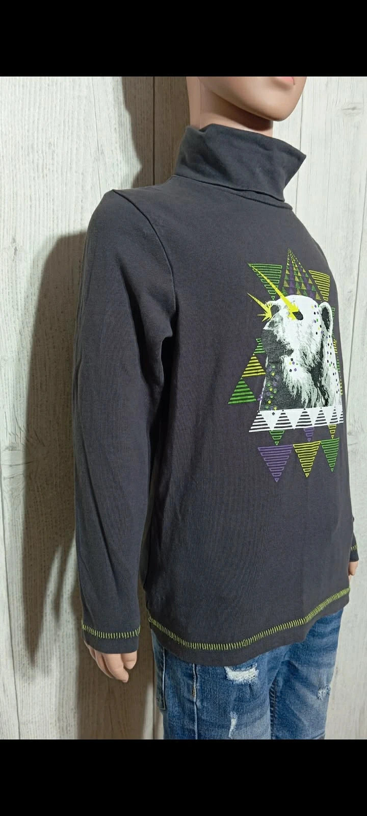 Pull a col roulé manches longues - taille 5 ans (110cm) - orchestra - couleur gris multicolore – Orchestra – taille 5 ans / 110 cm 5