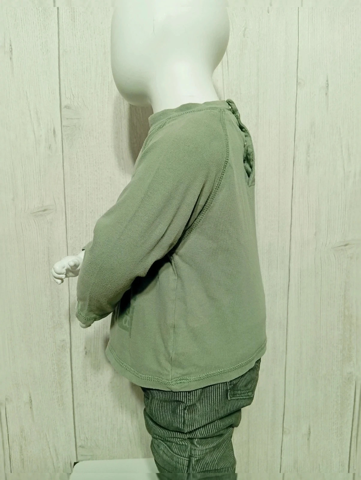 T-shirt garçon manche longue - obaibi - taille 18 mois (81 cm) - couleur kaki vert – Obaïbi – taille 12-18 mois / 80 cm 4