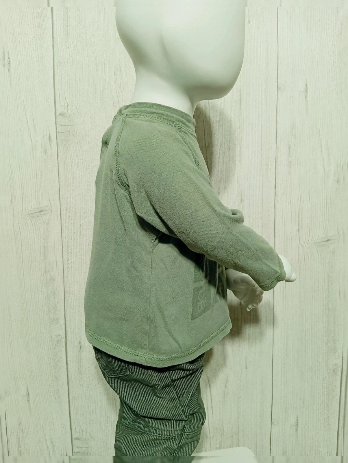 T-shirt garçon manche longue - obaibi - taille 18 mois (81 cm) - couleur kaki vert – Obaïbi – taille 12-18 mois / 80 cm 5