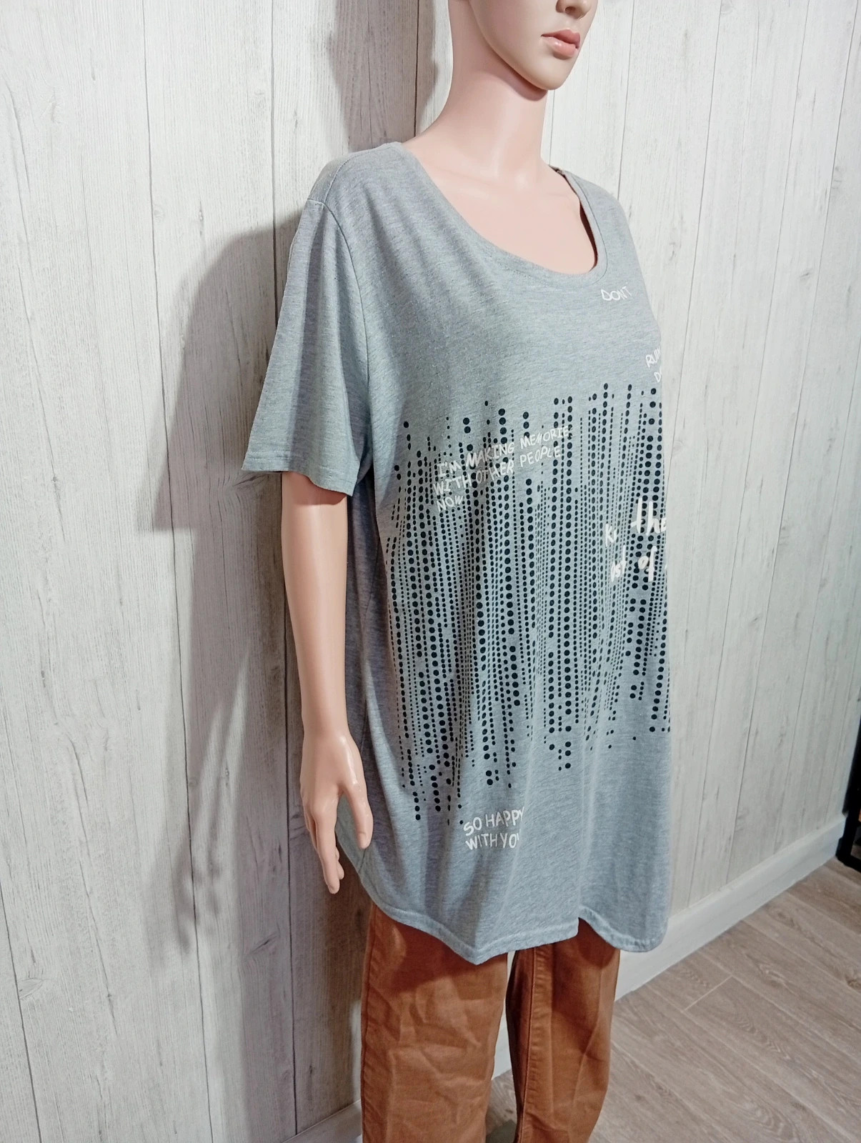 T-shirt manche courte femme - taille 54 - mia moda - couleur gris – Mia moda – taille 7XL / 54 / 26 4
