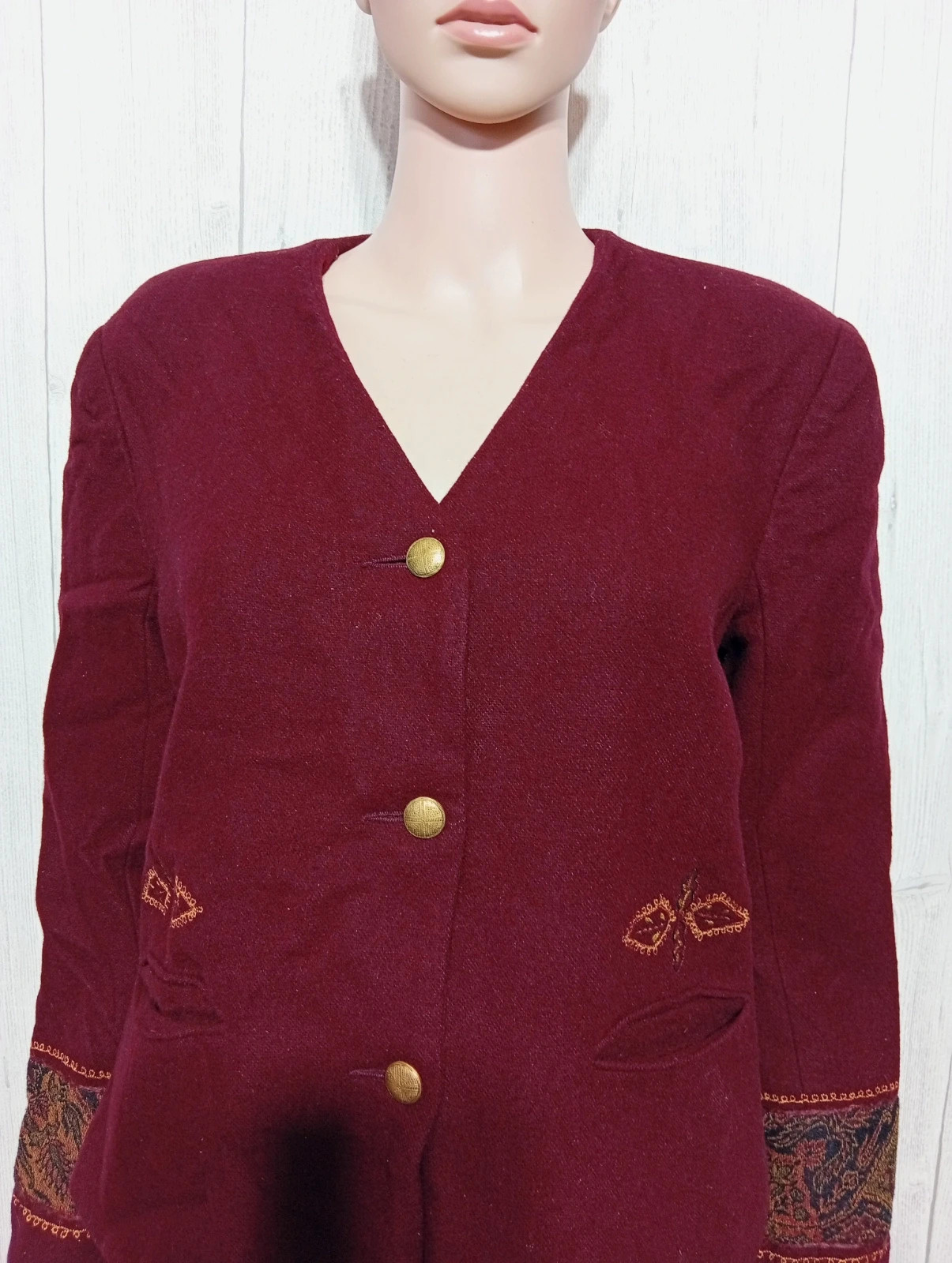 Ensemble tailleur 2 pieces femme - taille XL/42 - ishwar - couleur bordeaux – Ishwar – taille XL / 42 / 14 3