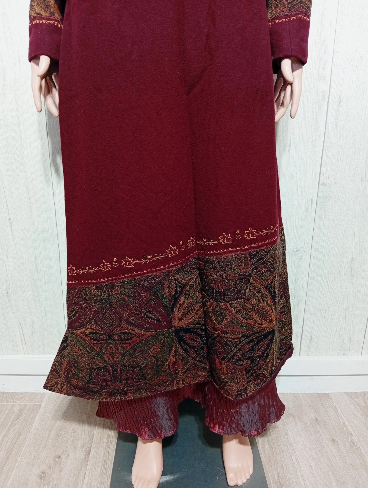 Ensemble tailleur 2 pieces femme - taille XL/42 - ishwar - couleur bordeaux – Ishwar – taille XL / 42 / 14 5