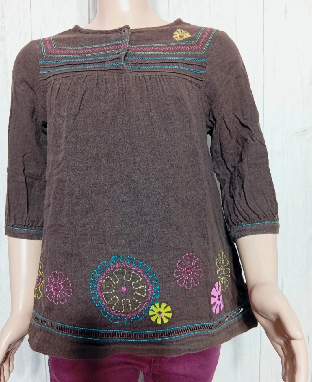 T-shirt a motif fille - Taille 8 ans (128 cm) - Orchestra - couleur marron multicolore – Orchestra – taille 8 ans / 128 cm 3