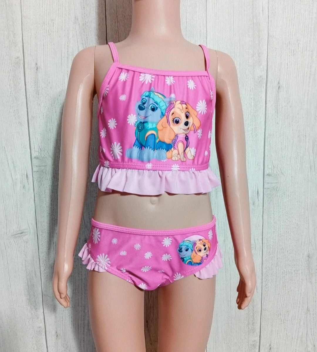 Ensemble maillot de bain 2 pièces fille- taille 7 ans - nickelodeon - couleur fushia rose