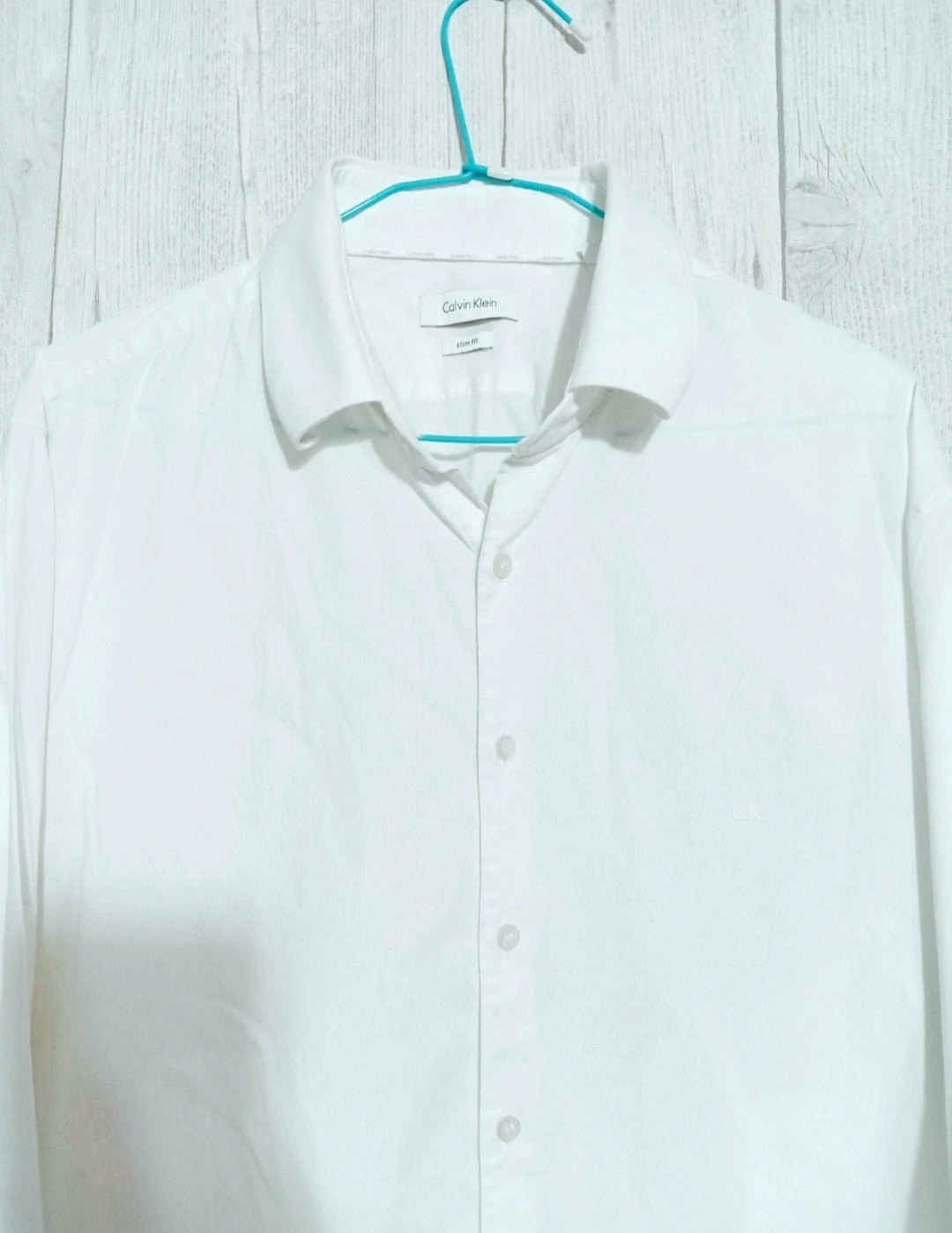 Chemise unie manche longue homme - Taille XXL/44 - Calvin Klein - couleur blanc – Calvin Klein – taille XXL 2