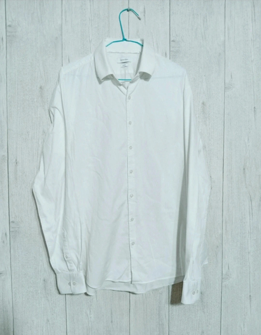 Chemise unie manche longue homme - Taille XXL/44 - Calvin Klein - couleur blanc
