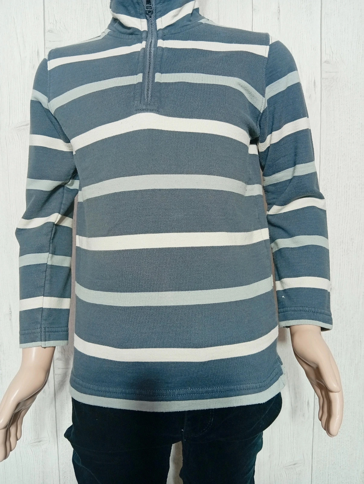 Pull manche longues garçon - taille 8 ans (126 cm) - NKY - couleur marine et blanc – NKY – taille 8 ans / 128 cm 3