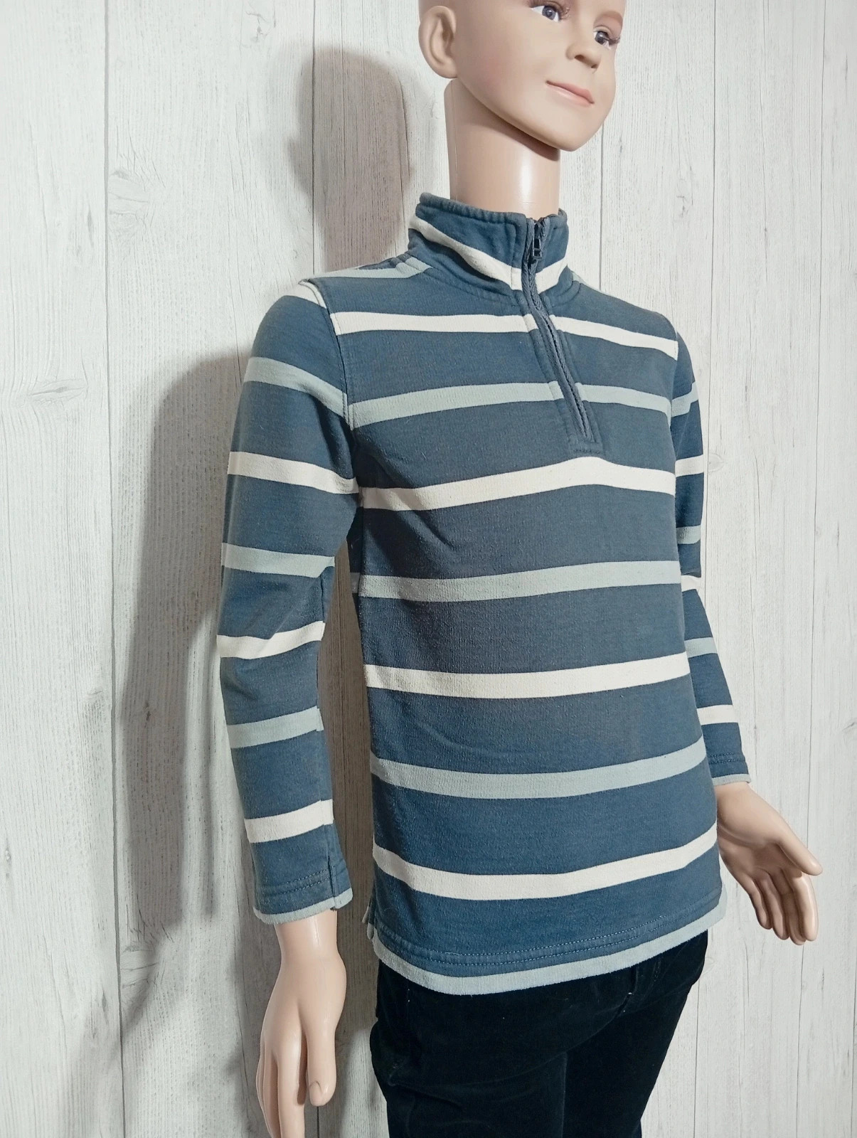 Pull manche longues garçon - taille 8 ans (126 cm) - NKY - couleur marine et blanc – NKY – taille 8 ans / 128 cm 4