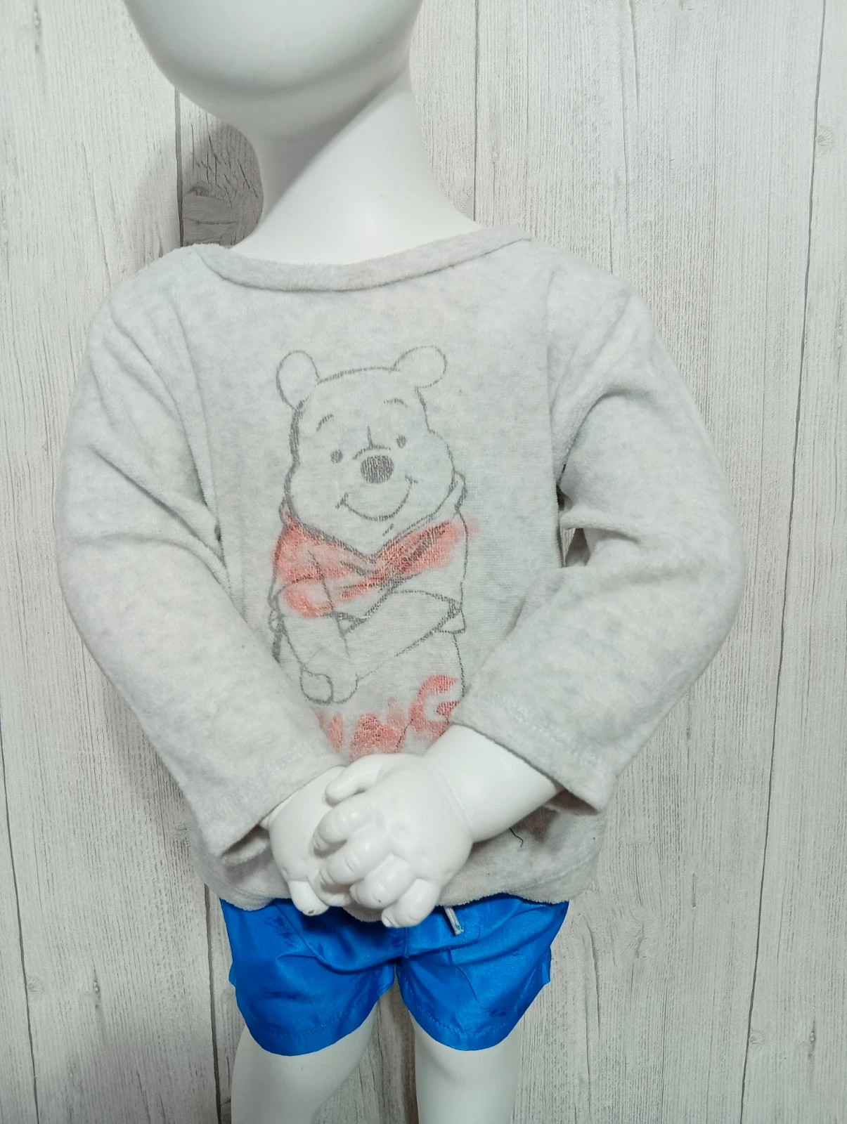 Pull de pyjama garçon- taille 18 mois -disney baby - couleur gris noir