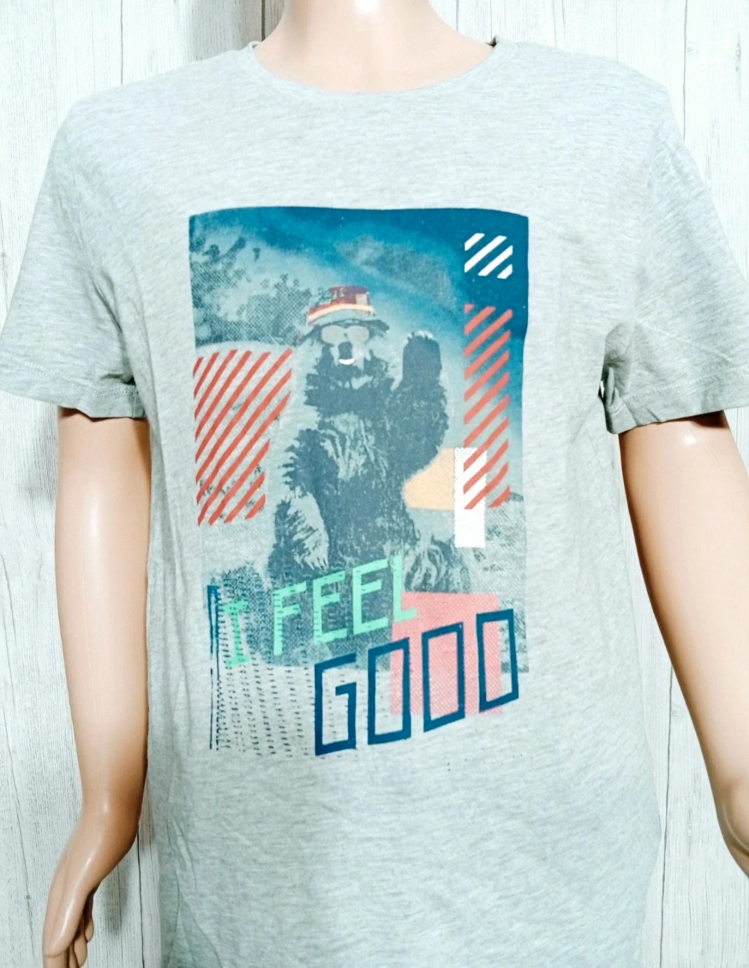 T-shirt manches courtes garcon- taille 12 ans ( 152 cm) - catimini - couleur gris et bleu – Catimini – taille 12 ans / 152 cm 2