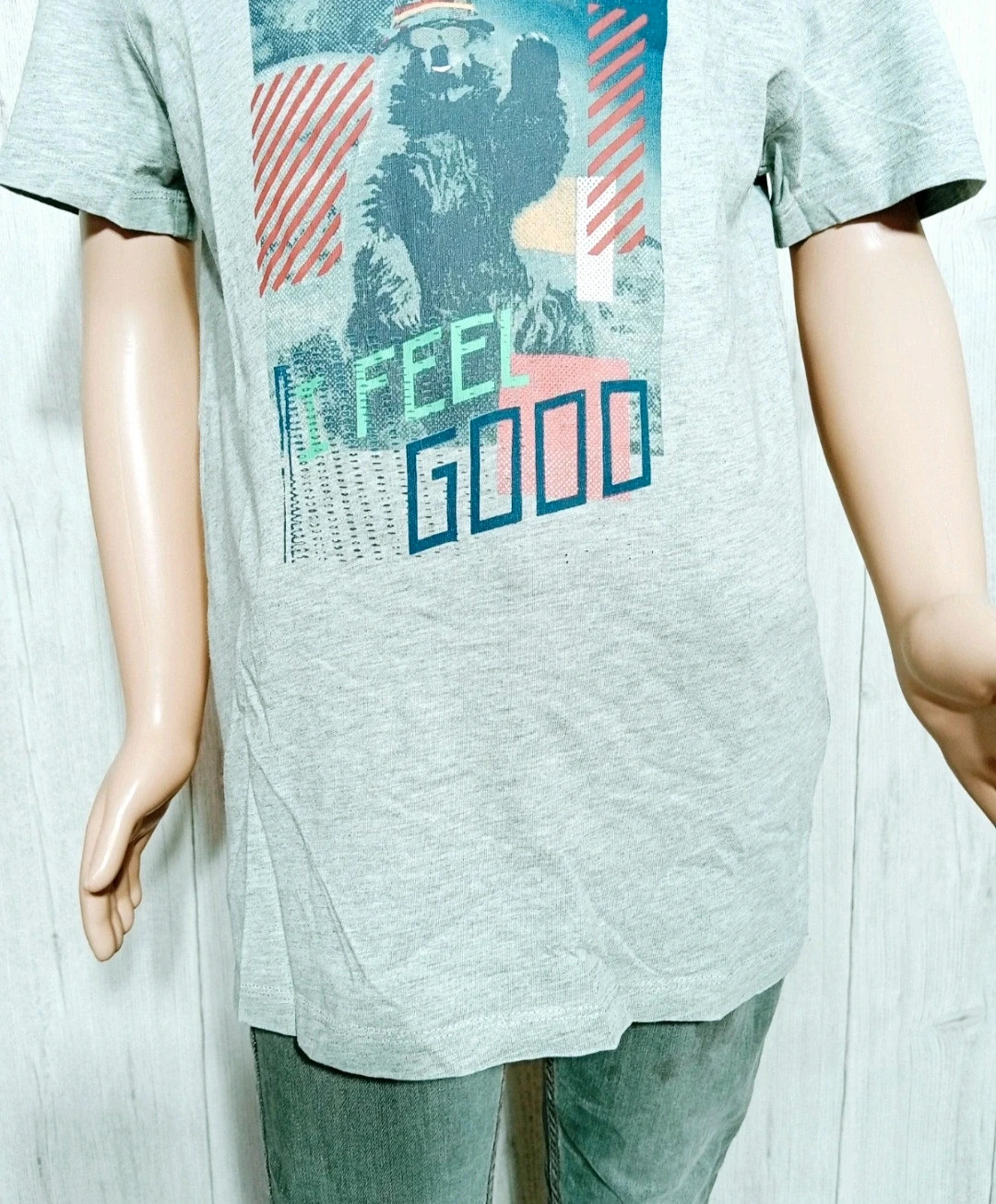 T-shirt manches courtes garcon- taille 12 ans ( 152 cm) - catimini - couleur gris et bleu – Catimini – taille 12 ans / 152 cm 3
