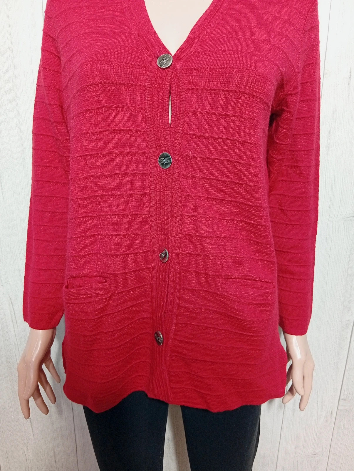 Cardigan femme - taille 42/44- afibel - couleur rouge – Afibel – taille XL / 42 / 14 3