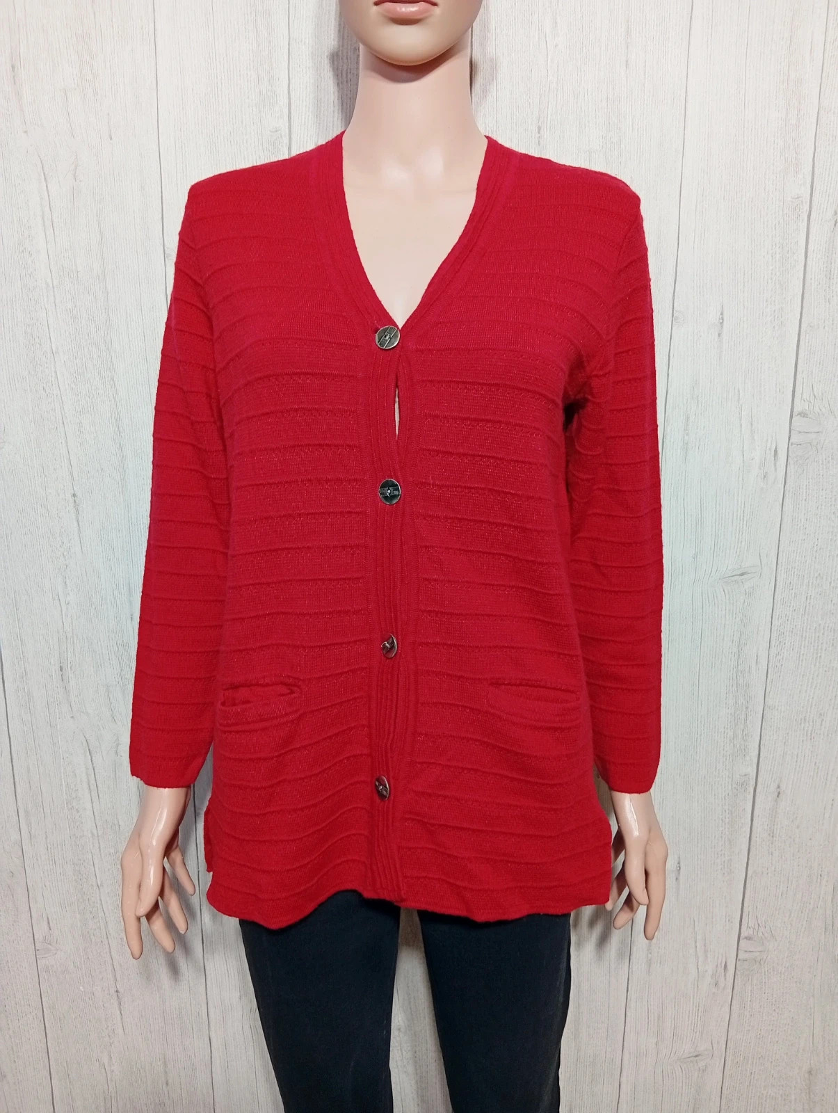 Cardigan femme - taille 42/44- afibel - couleur rouge
