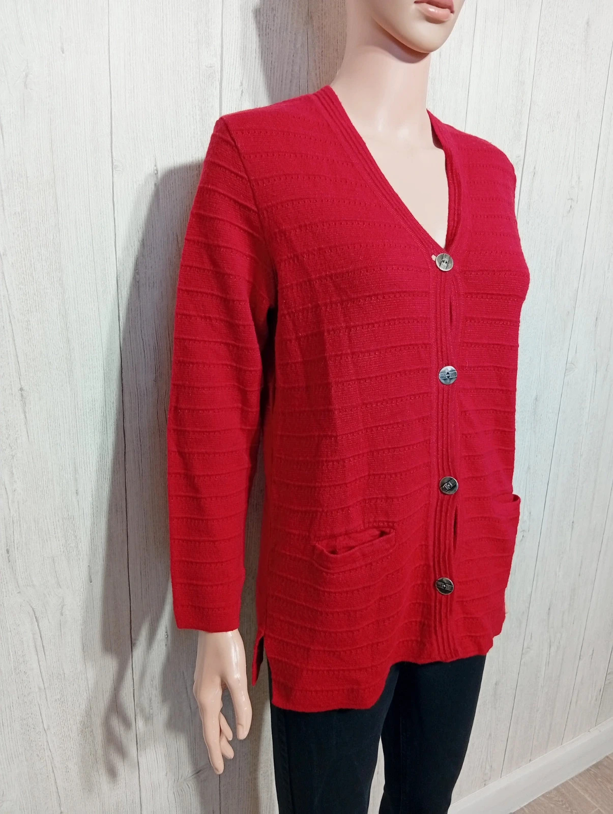 Cardigan femme - taille 42/44- afibel - couleur rouge – Afibel – taille XL / 42 / 14 4