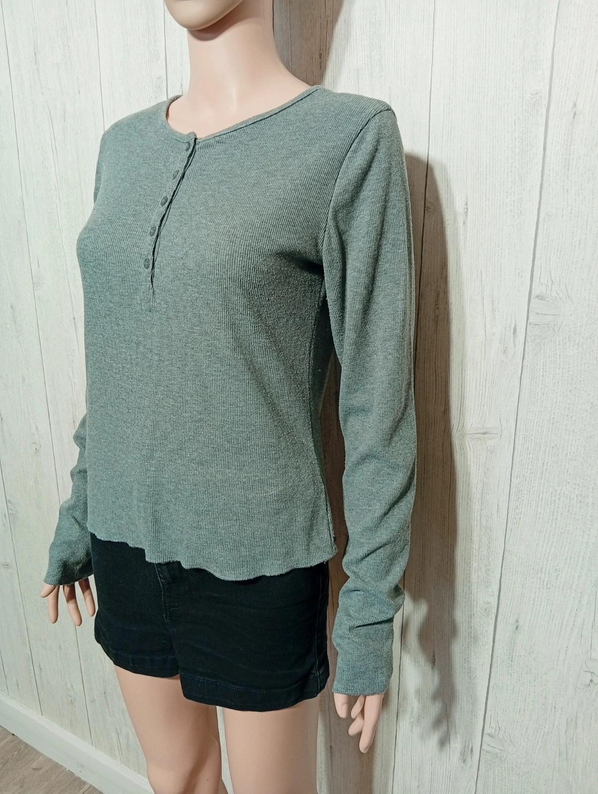 T-shirt manche longue femme - taille XL/42 - dazy - couleur gris – Dazy – taille XL / 42 / 14 5