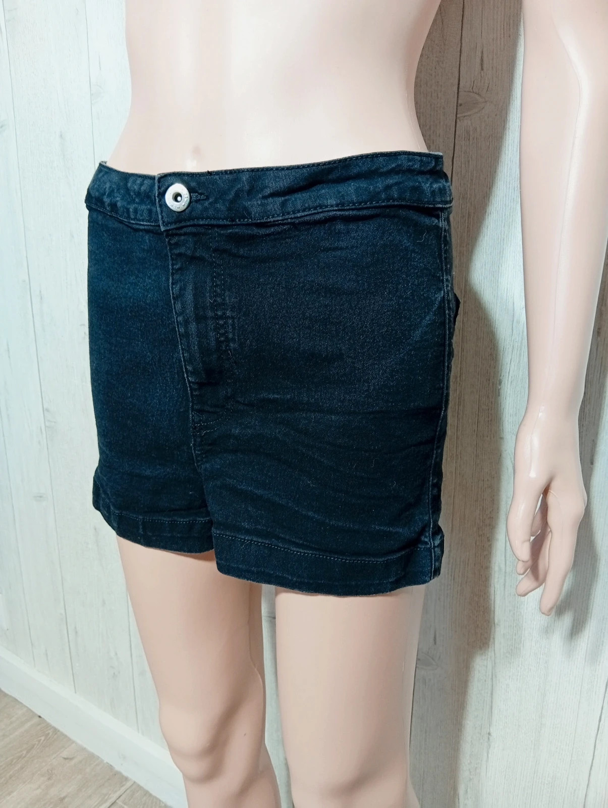 Short en jean femme - taille XL/42 - Lefties - couleur noir – Lefties – taille XL / 42 / 14 3