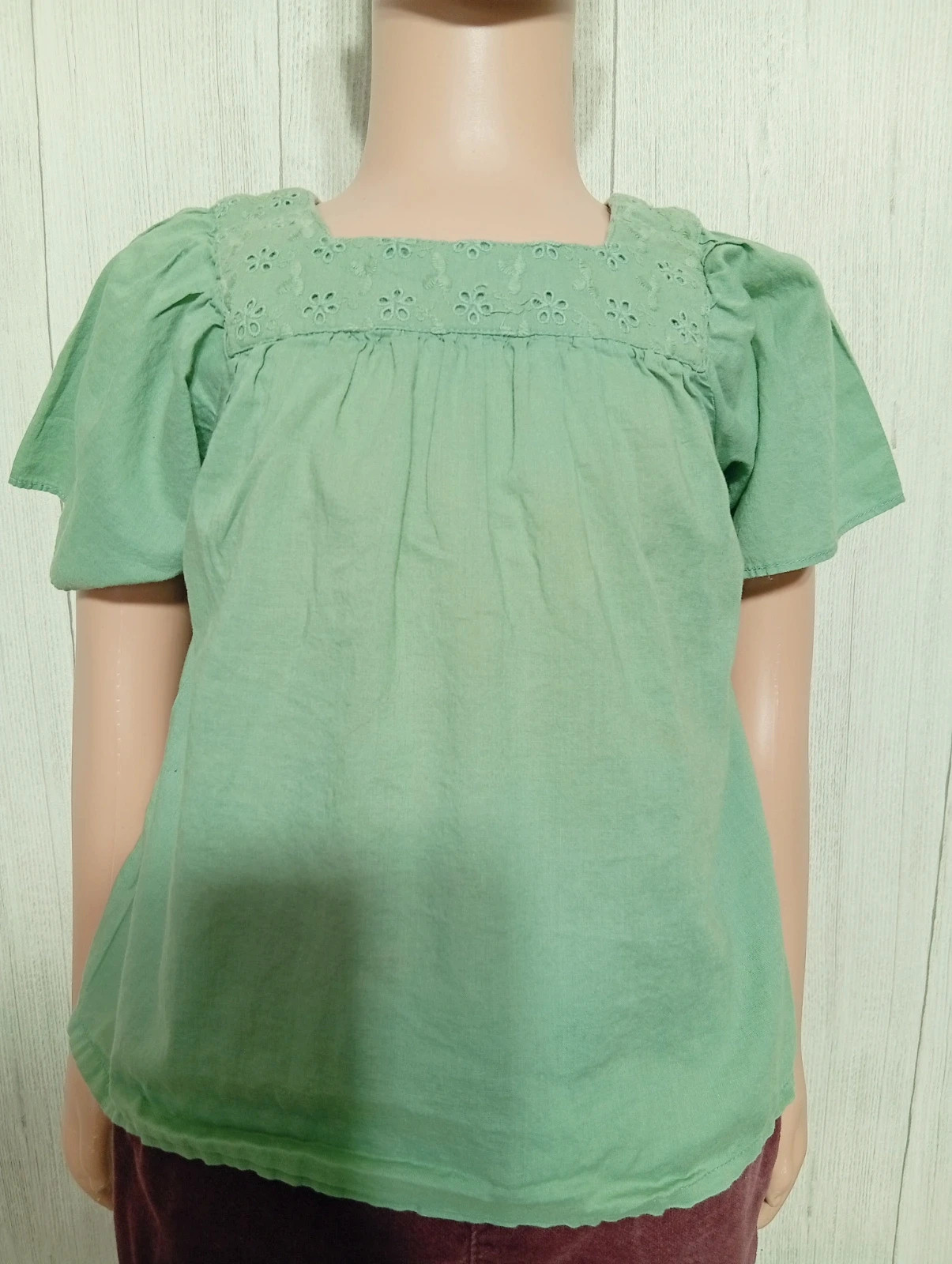 Blouse manche courte fille - taille 3 ans (97 cm) -vertbaudet- couleur vert menthe – Vertbaudet – taille 3 ans / 98 cm 2