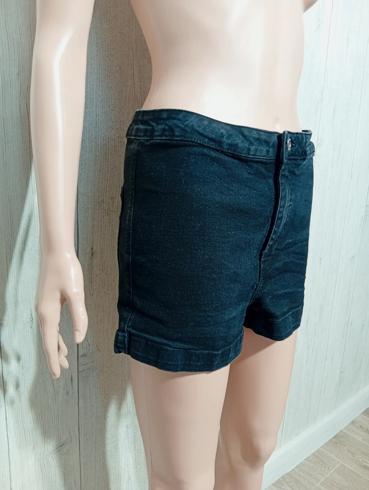 Short en jean femme - taille XL/42 - Lefties - couleur noir – Lefties – taille XL / 42 / 14 2