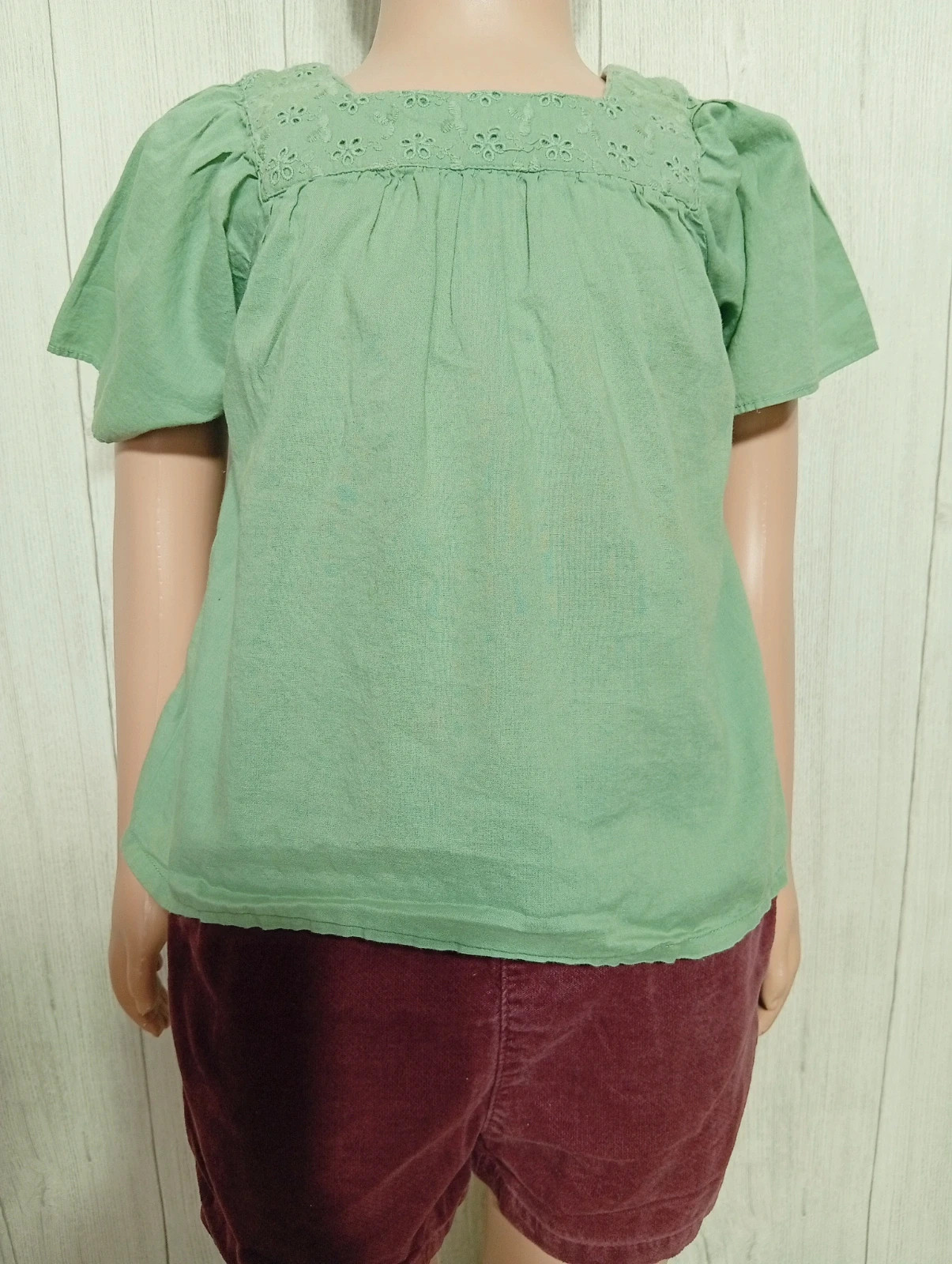 Blouse manche courte fille - taille 3 ans (97 cm) -vertbaudet- couleur vert menthe – Vertbaudet – taille 3 ans / 98 cm 3