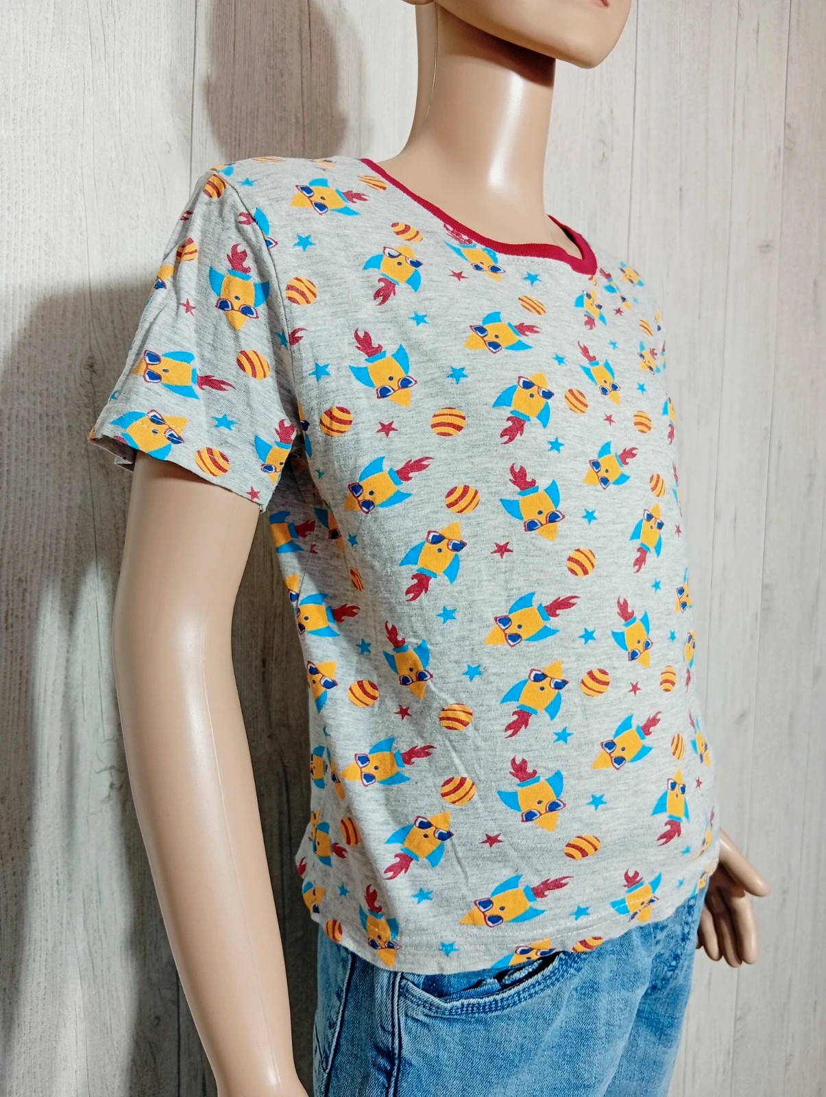 T-shirt manches courtes garcon - taille 8 ans - influx - couleur gris multicolore – Influx – taille 8 ans / 128 cm 4