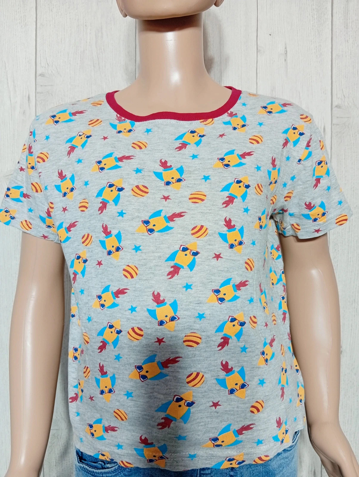 T-shirt manches courtes garcon - taille 8 ans - influx - couleur gris multicolore – Influx – taille 8 ans / 128 cm 2