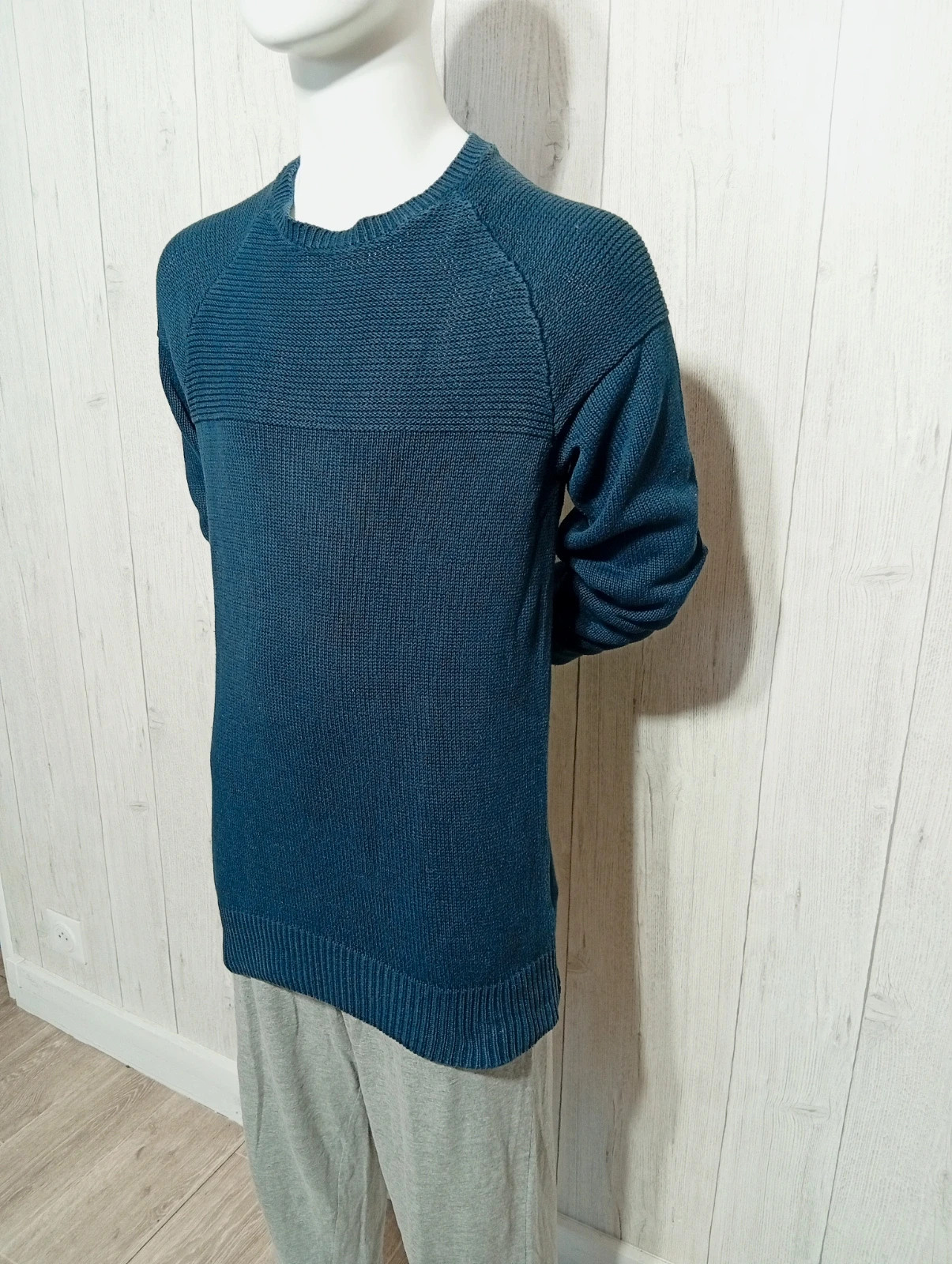 Pull manches longues homme - taille L/40 - Kiabi - couleur marine – Kiabi – taille L 5
