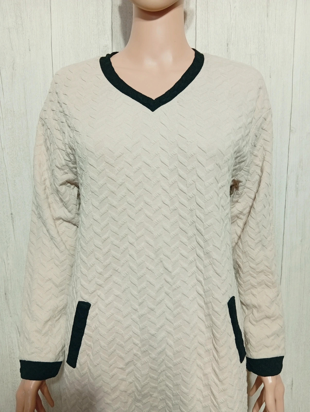 Robe femme - taille S/36 - shein - couleur beige et noir – Shein – taille S / 36 / 8 2