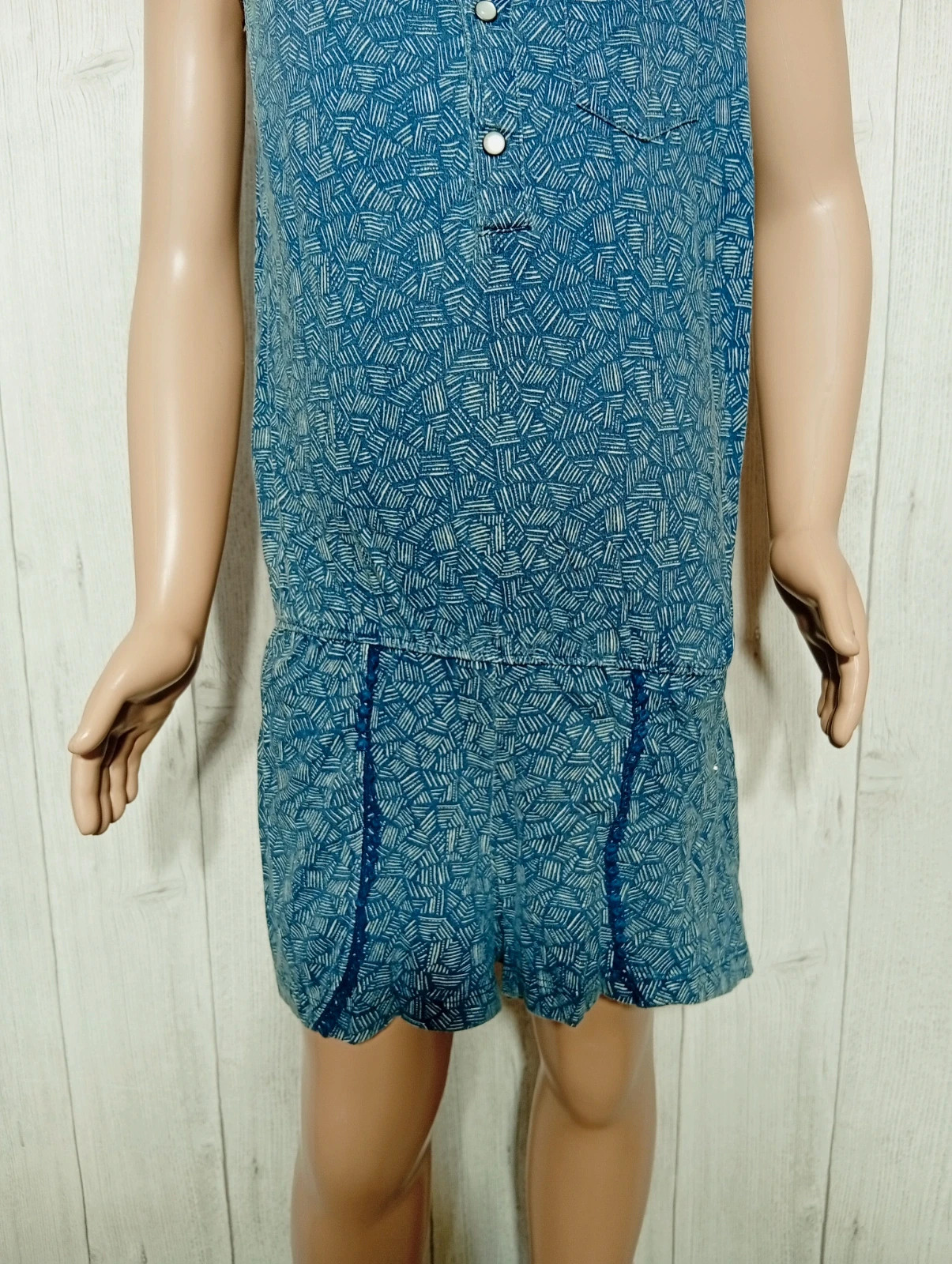 Combi short fille - taille 12 ans ( 146/152 cm) - Kiabi - couleur marine et blanc – Kiabi – taille 12 ans / 152 cm 3
