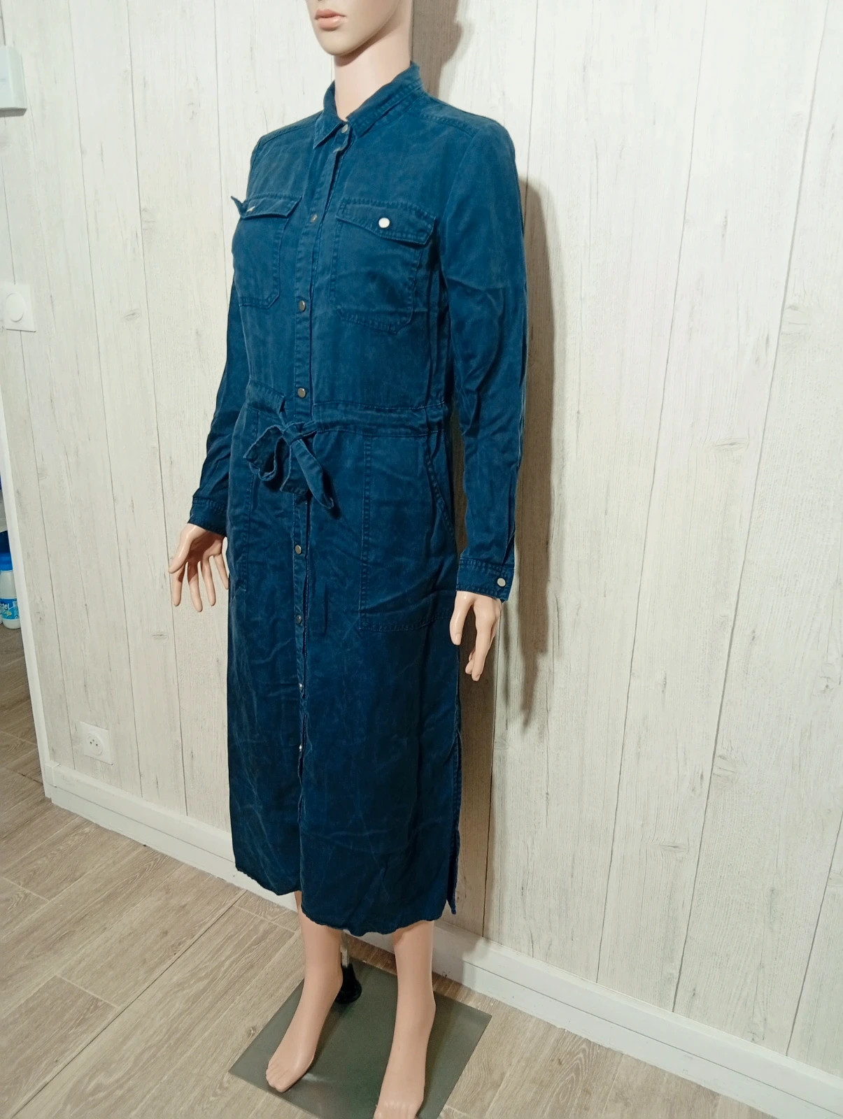 Robe longue femme - taille S/36 - c'est beau la vie - couleur marine – C'est beau la vie – taille S / 36 / 8 5