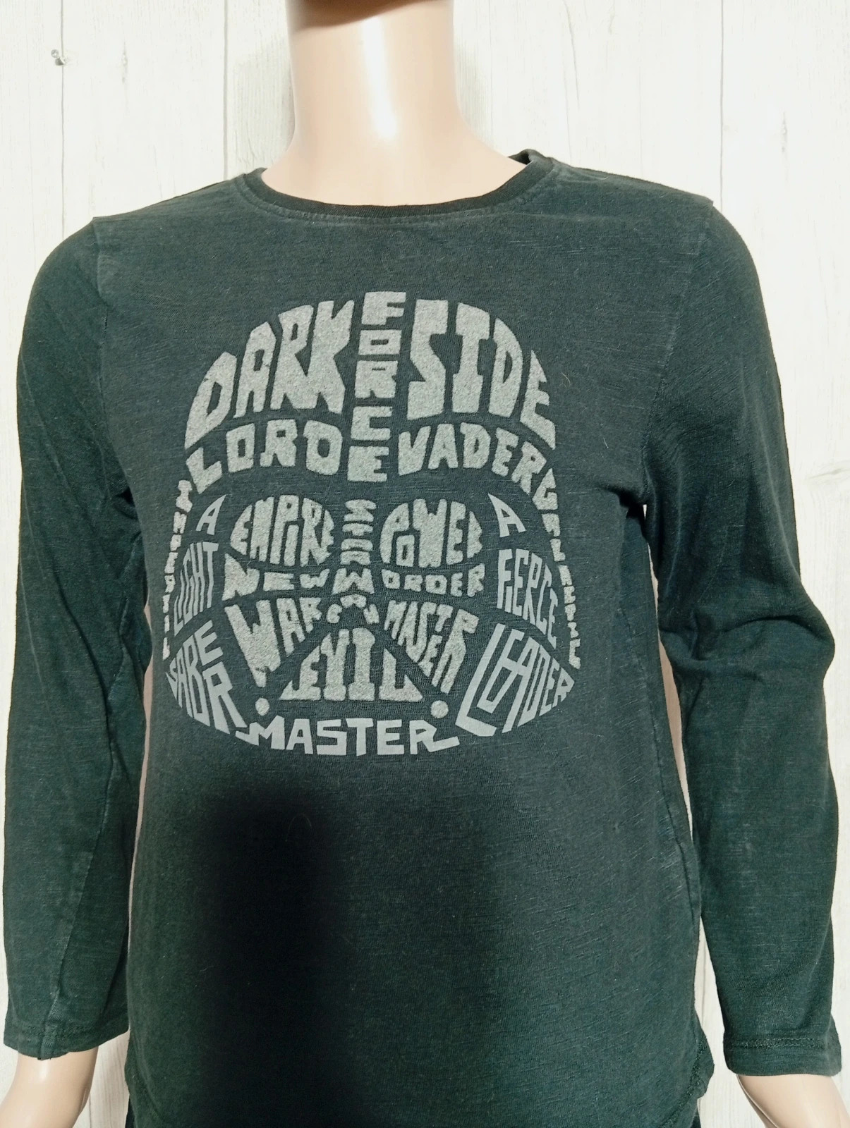T-shirt manche longue garçon - taille 8 ans (128 cm) - star wars - couleur noir et gris – Star Wars – taille 8 ans / 128 cm 2