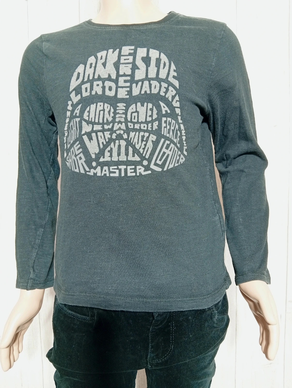 T-shirt manche longue garçon - taille 8 ans (128 cm) - star wars - couleur noir et gris – Star Wars – taille 8 ans / 128 cm 3
