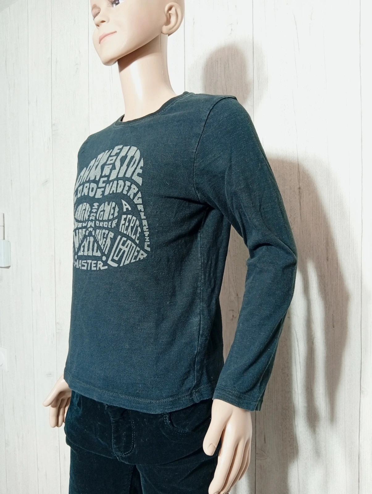 T-shirt manche longue garçon - taille 8 ans (128 cm) - star wars - couleur noir et gris – Star Wars – taille 8 ans / 128 cm 5