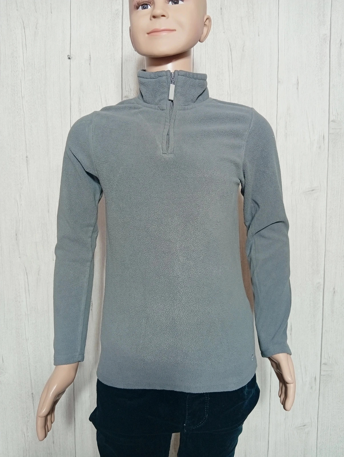 Pull polairemanches Longues garçon - taille 7/8 ans - Tex - couleur gris