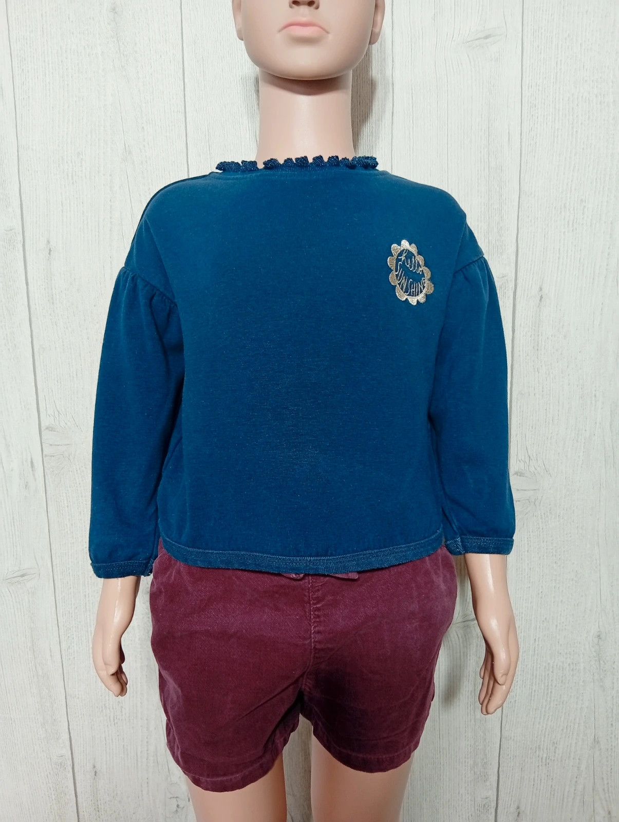 Pull manche longue fille - taille 2 ans (86 cm) - tape a l'oeil - couleur marine – Tape à l'œil – taille 18-24 mois / 86 cm