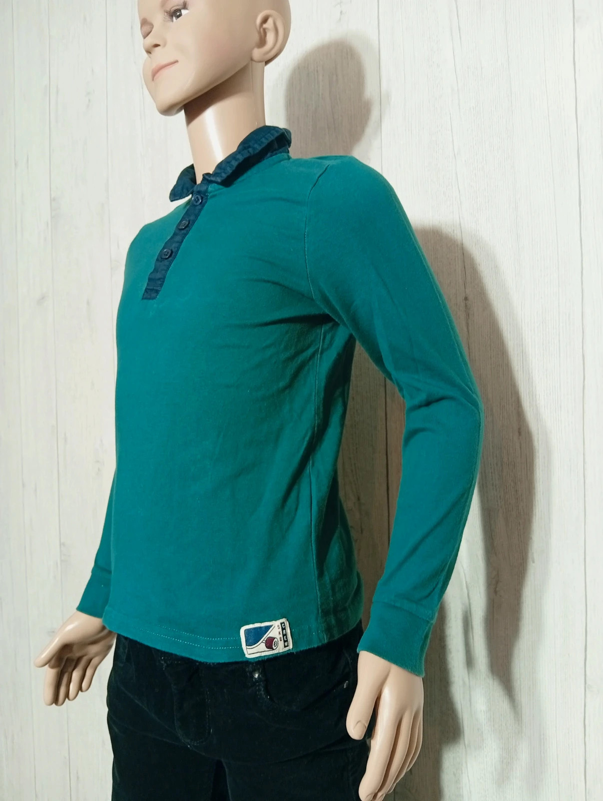 Polo manches longues garçon - taille 8 ans ( 126/131 cm) - Kiabi - couleur marine et Vert foncé – Kiabi – taille 8 ans / 128 cm 5