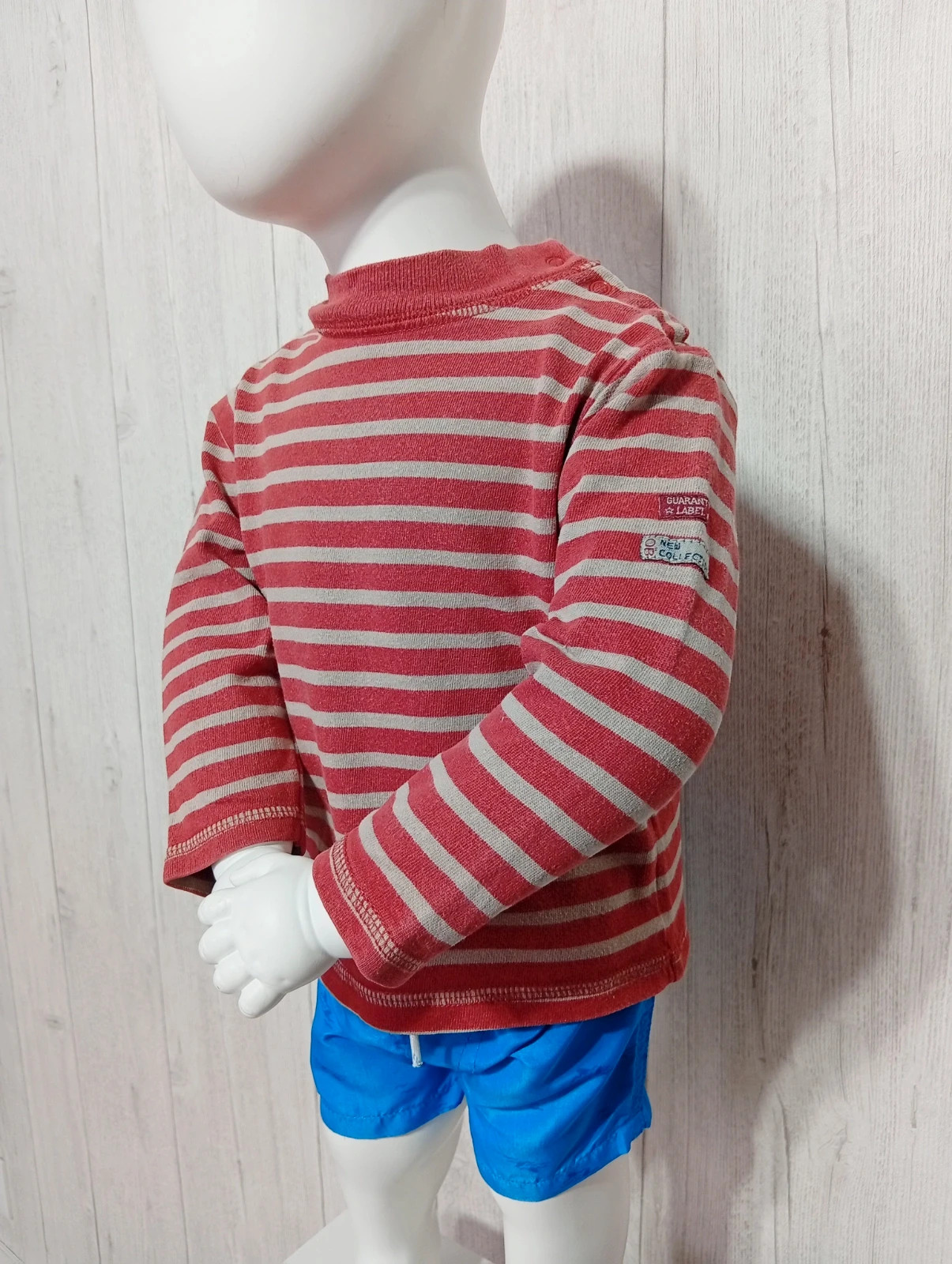 T-shirt manche longue - taille 18 mois (81 cm)- obaibi - couleur corail et beige – Obaïbi – taille 12-18 mois / 80 cm 3